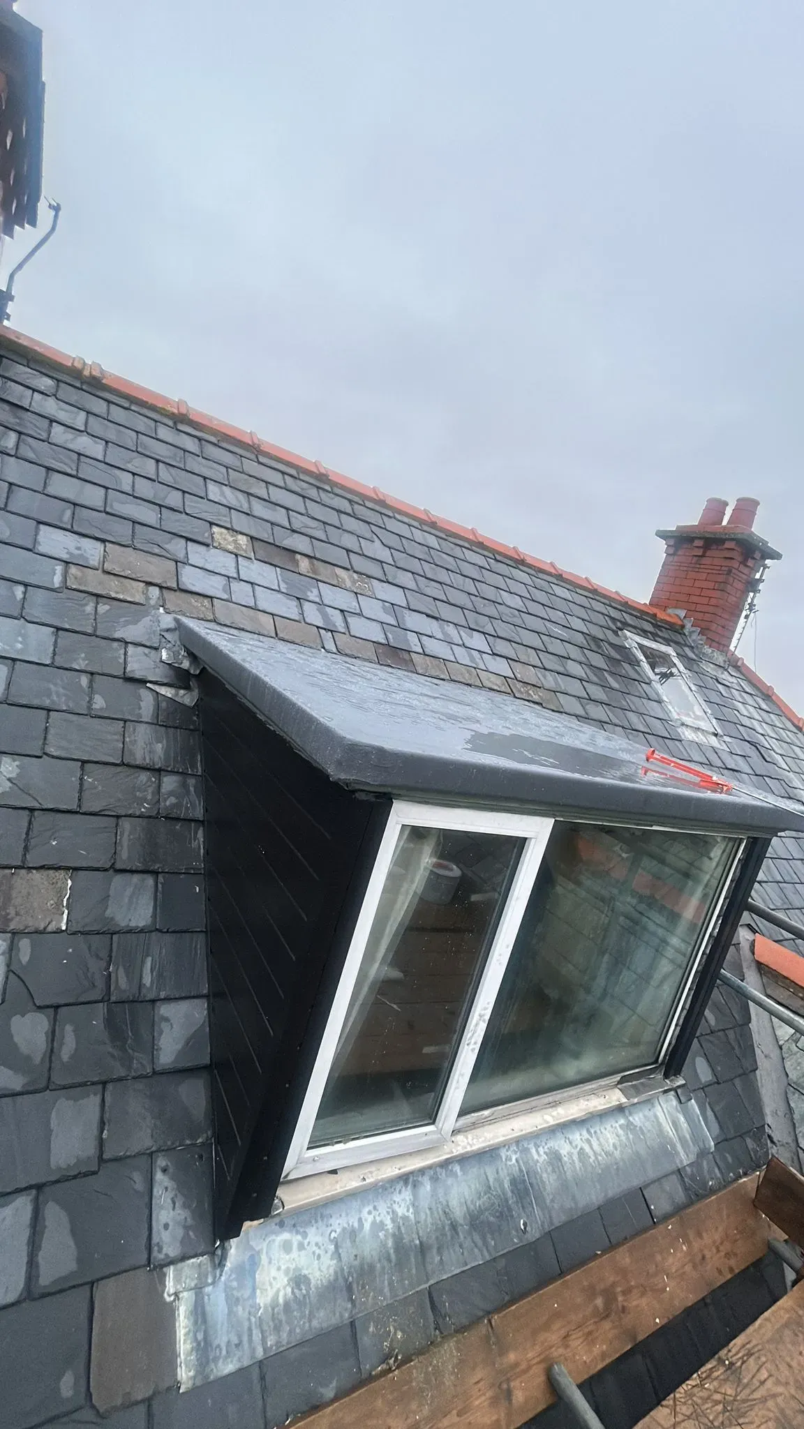 Expert slate roof repair, dormer window installation, and leadwork on a Leicestershire property by 5 Star Roofing Leicester.